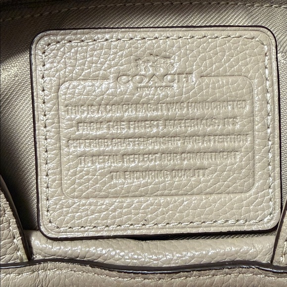 Coach Light Gray Leather Shoulder Bag EUC - Picture 5 of 17